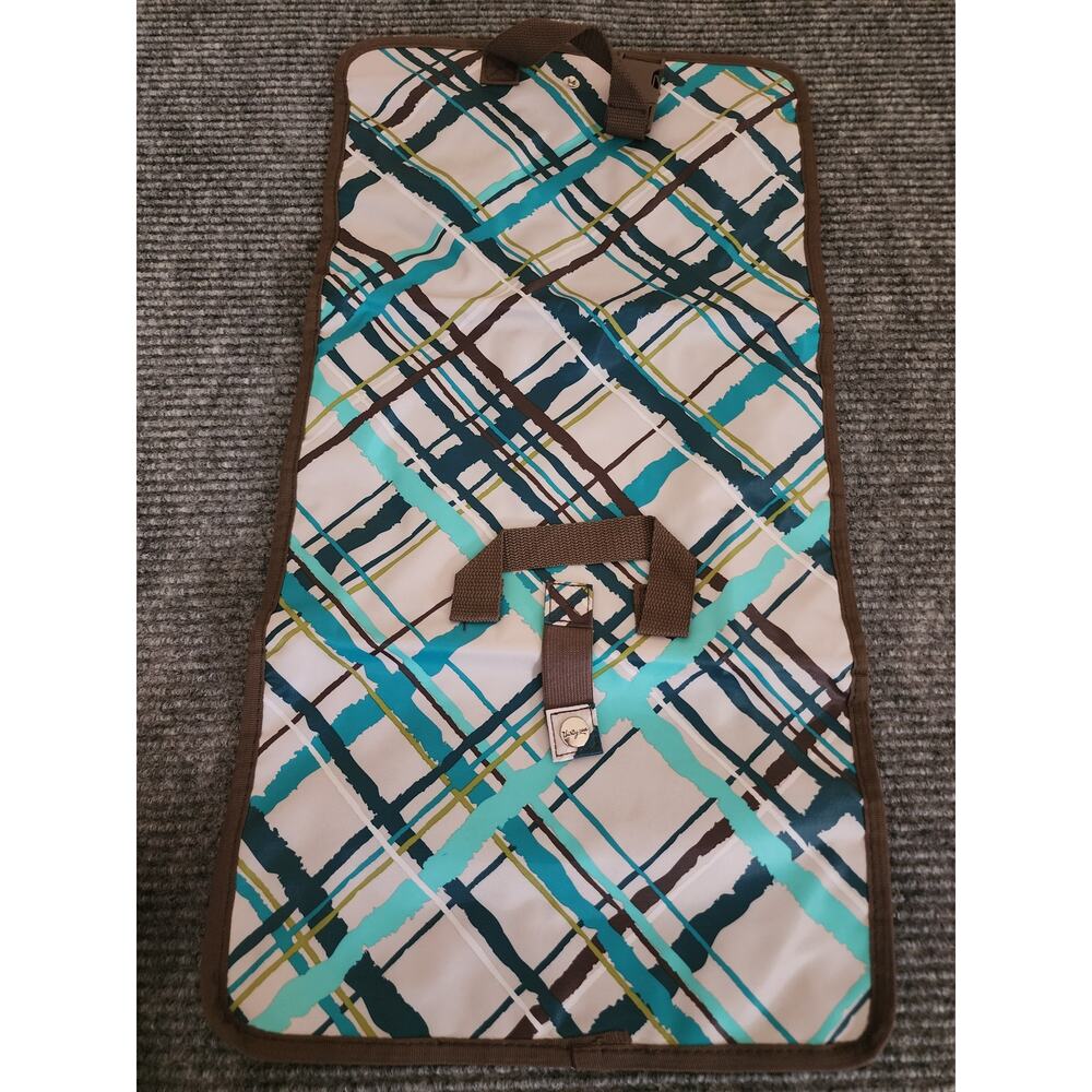 Thirty-One Sea Plaid Uptown Jewelry Bag Travel Cosmetic 12-Pocket Organizer - Picture 1 of 6